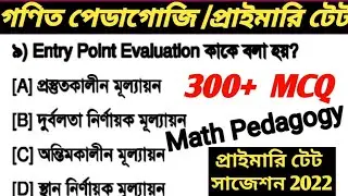 গণিত পেডাগোজি /math pedagogy question /gonit pedagogy question /primary tet math pedagogy in bengali