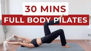 30 MIN Full Body Pilates with Towel | Strength & Alignment (Glutes, Core, Back & Shoulders)