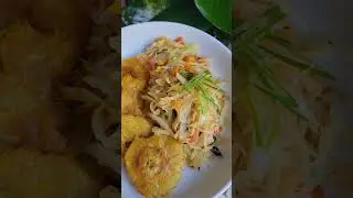 Cabbage and Saltfish with Green Plantain #reggaemusic #jamaicanfood #caribbeanfood