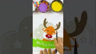 Christmas Deer  Sand Painting #shorts #chrsitmas #deer