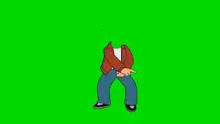 Fry do the hustle green screen but without head!