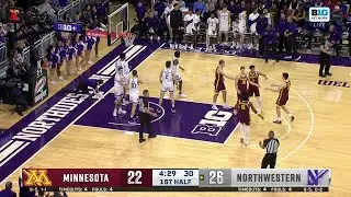 Jake West DENIES Minnesota at the Rim | Northwestern Basketball