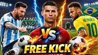 L. MESSI vs C. RONALDO vs NEYMAR Jr 2026 efootball free kick challenge 