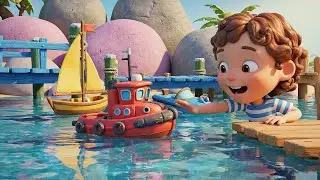 Nine Little Toy Boats Sail Sail Sail | Nursery Rhymes for Kids & Baby Songs