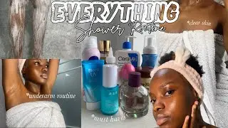 morning shower routine 2023 | practicing self care | *everything shower*