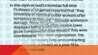 Atlanta Special Events Staff: Temp vs Experienced Staff