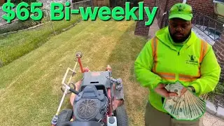 The equipment I use to make $65 Bi-weekly #lawncare #cuttinggrass #mowing 