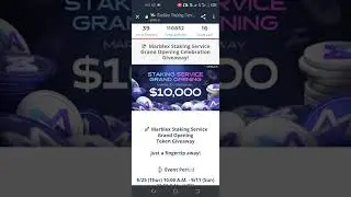 Marblex Staking Servicerand OpeningToken Giveaway