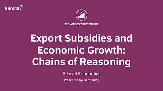 Export Subsidies and Economic Growth - Chains of Reasoning