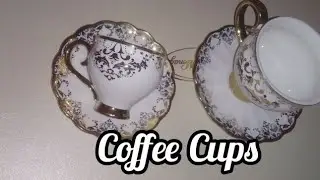 My New Coffee Cups Set ☕✨ 6 Small + 6 Large with Saucers