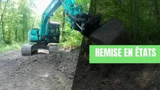 remise en &eacute;tats  apr&egrave;s une exploitation for&eacute;sti&egrave;re ,pelle kobelco sk 180 lc 11, steelwrist x20