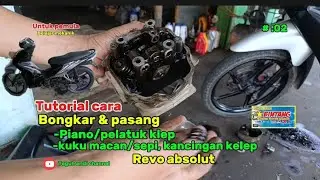 #tutorial cara buka dan pasang kelep ,piano/pelatuk kelep, kancingan kelep/kuku macan Revo absolut 