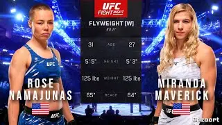 ROSE NAMAJUNAS VS MIRANDA MAVERICK FULL FIGHT UFC ON ESPN 69