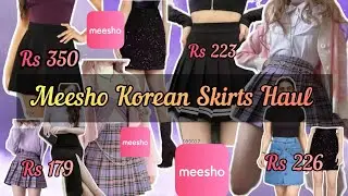 Meesho Korean Skirts Haul! Aesthetic Skirts! miniskirt/pencil/flared/pleated ! #skirts  #meeshohaul
