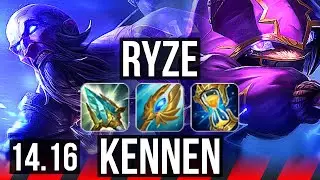 RYZE vs KENNEN (TOP) | 9/2/7 | EUW Challenger | 14.16