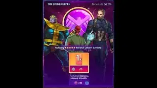 Marvel Puzzle Quest: MPQ the Stonekeeper Store! Let's Champ the Red Skull! Over 100 Pulls!