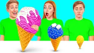 Big, Medium and Small Plate Challenge | Tasty Food Tricks by Jelly DO Challenge