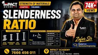 Slenderness Ratio | Columns | Strength of Materials | Engineering #freeengineeringcourses #zafarsir