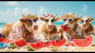 Epic Farm Rave 2025  | Funny DJ Cows, Dancing Animals, Cow Disco Mix, Hilarious Cow Compilation