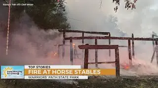Crews respond to fire at Warriors&rsquo; Path Horse Stables
