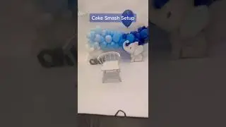 Behind the Scenes: Elephant and blue balloons Cake Smash Session
