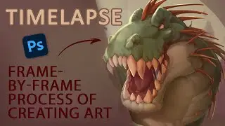 Timelapse | Process of creating art | T-Rex