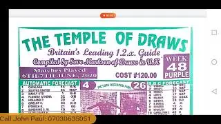 Week 48, 2020 Aussie Pools Temple of Draws Pool Forecast Paper