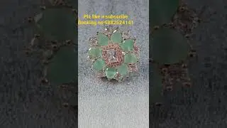 american diamond 💍 Ring (rose gold polish), #americandiamond ,#ring, #chuda, #jewellery #kangan