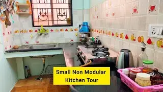 Non Modular kitchen tour in tamil || Indian Non Modular Kitchen || Open shelf Kitchen Organisation