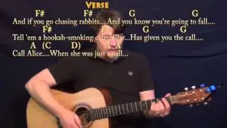 White Rabbit (Jefferson Airplane) Strum Guitar Cover Lesson with Chords/Lyrics