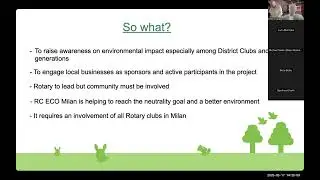 Network Rotary Eco Club meeting : Alberto Barugolo - Chief of Rotary Eco Club Project committee