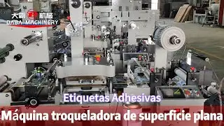 Máquina troqueladora plana de rollo a rollo para etiquetas adhesivas