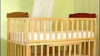Firstcry unboxing babyhug wooden cot with mosquito net for our baby