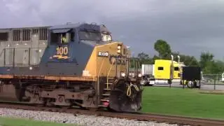 CSXT G965-08 AC44CW/C40-8W/ES44AH K3LA Horn Salutes Notch 8 Rolling Southbound