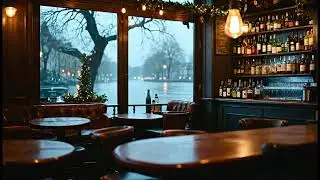 Compassionate Jazz Piano & Rain in French Coffee House ☕ Kind Rainy Night Setting for Empathy