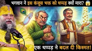  भगवान ने इस कंजूस भक्त को थप्पड़ क्यों मारा? 😱एक थप्पड़ ने बदल दी किस्मत! Premanand Ji Maharaj