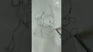 #howtodrawteddybearwithgirl  #short #shorts