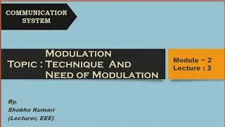 Modulation Technique and Need of Modulation