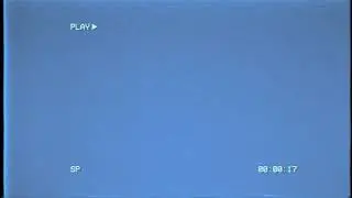 Playback Of An Old Damaged VHS VCR Tape, Analog TV Noise Overlay, With PLAY Text
