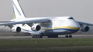 The Mighty ANTONOV AN-124 Departure at Ostend-Bruges Airport | Start Up and Close-Up Taxiing