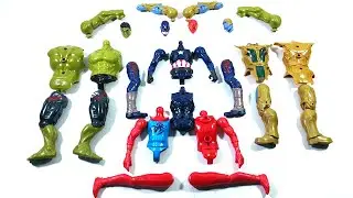 AVENGERS SUPERHERO TOYS CAPTAIN AMERICA VS SPIDER-MAN GODHI VS HULK SMASH VS THANOS ARMOR...