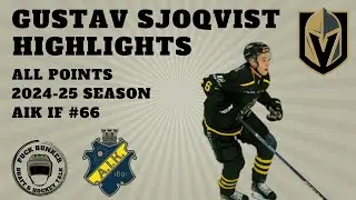 Gustav Sjoqvist Highlights | Points 24-25 Season | 2025 NHL Draft Prospect | Vegas Golden Knights