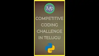 #Python Competitive #Coding #Challenge In #Telugu | Youtube #shorts | #pythonlife #pythontelugu