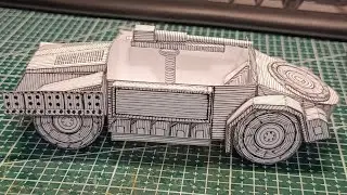 Building SPA-Viberti AS.42/47 (Italian Reconnaissance vehicle) #papercraft #warthunder #handcraft 