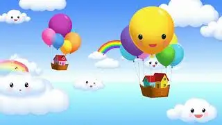 🌈🎈 Balloon House Flying Adventure! Kids Imagination Song | Gravity & Rainbow Fun