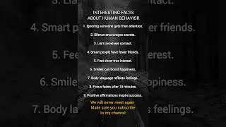 ✨ Shocking Human Behaviors You Never Noticed! | Psychology Facts#HumanBehavior #PsychologyFact #fyp
