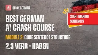 2.3 German Verb &ldquo;haben&rdquo; Explained | Ich habe, du hast | German A1 Crash Course (Module 2)