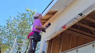 Garage Build - 8 - Soffit Insall - Siding Install Part 1