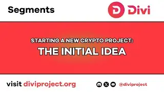Divi Segments - Starting a New Crypto Project   The Initial Idea