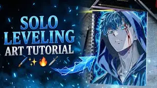 Solo Leveling Art Tutorial | Drawing SUNG JIN-WOO 